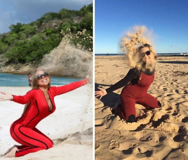 1 - Instagram Troll Celeste Barber Recreates Famous Celebrities Ridiculous Photos