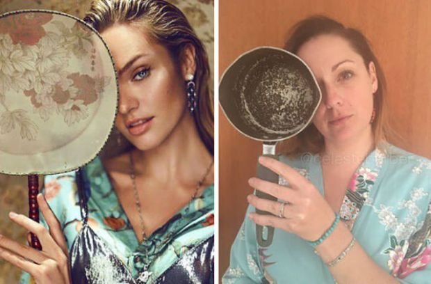 4 - Instagram Troll Celeste Barber Recreates Famous Celebrities Ridiculous Photos