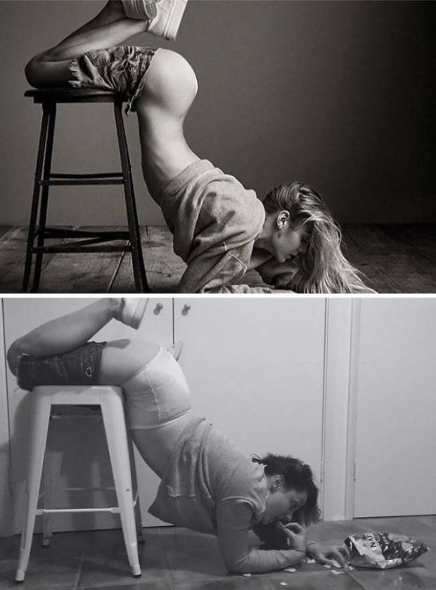10 - Instagram Troll Celeste Barber Recreates Famous Celebrities Ridiculous Photos