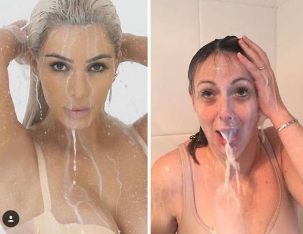 17 - Instagram Troll Celeste Barber Recreates Famous Celebrities Ridiculous Photos